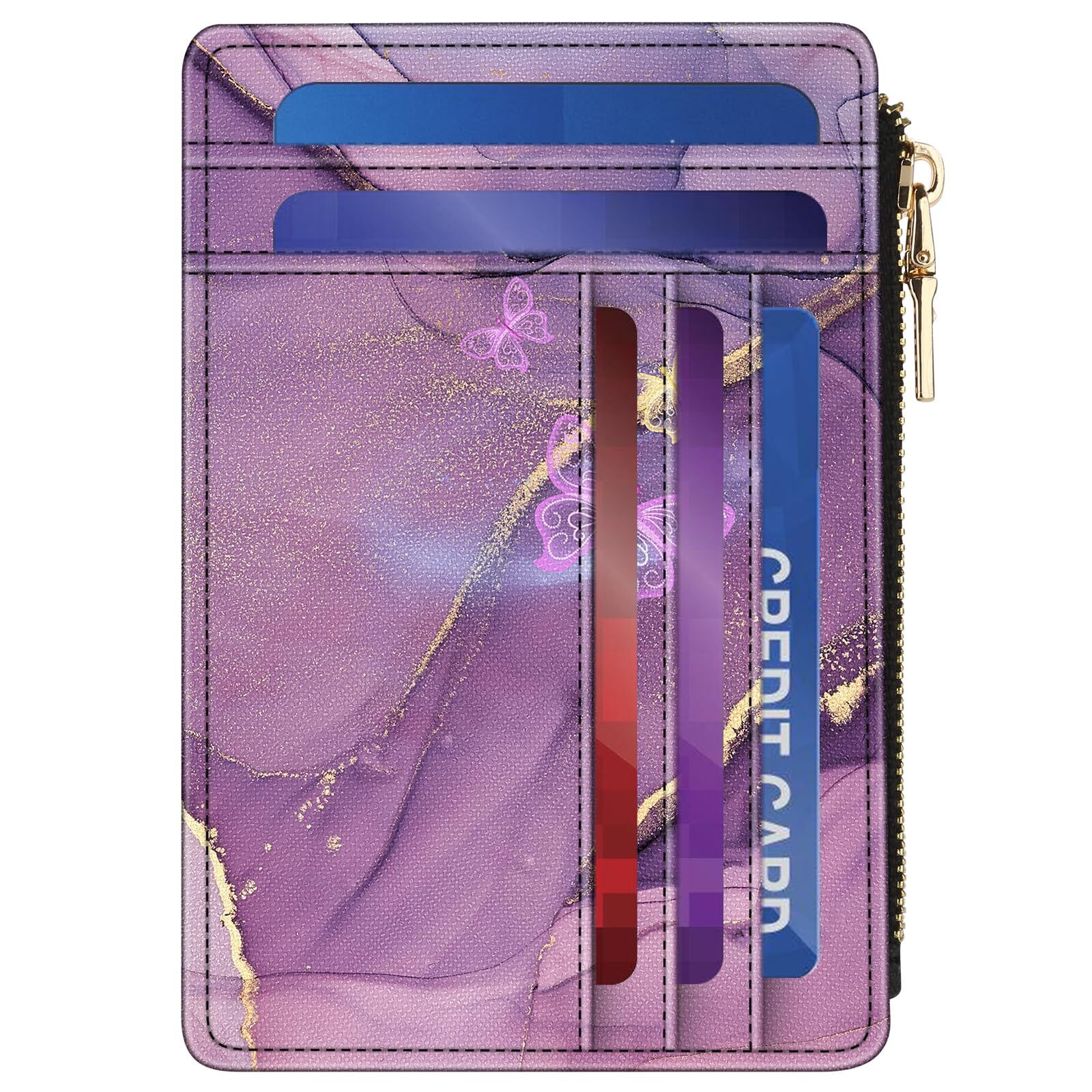 6557 Small Wallet  Rfid Thin Wallet  Thin Credit Card Holder Purple